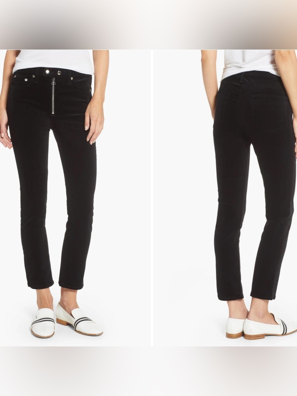 Rag & Bone Dojo Black Velvet Pants